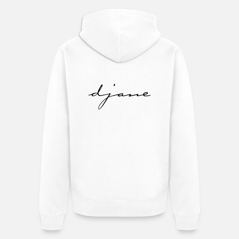 DJANE script - Unisex Premium Bio Zip Hoodie - Weiß