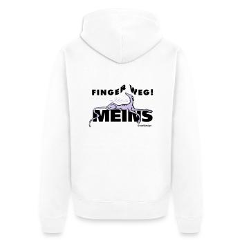 Meins - Unisex Premium Organic Zip Hoodie - white - Back - Thijin (182cm)