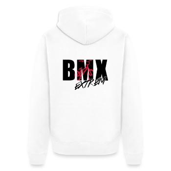 bmx 2_2c - Veste à capuche bio Premium Unisexe - blanc - Dos - Thijin (182cm)