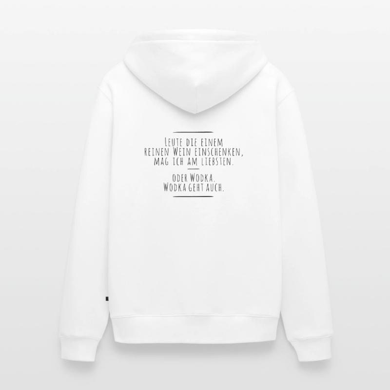 Wein oder Wodka Unisex Premium Bio Zip Hoodie