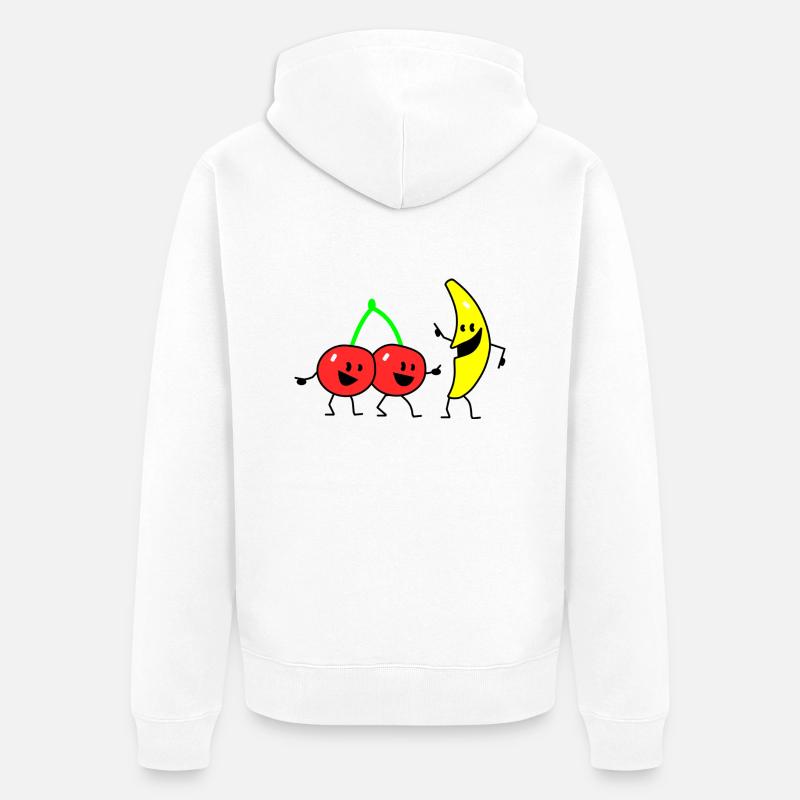 fruit salad two - Veste à capuche bio Premium Unisexe - blanc
