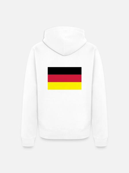 germany_flag_f3 - Unisex Premium Organic Zip Hoodie - white