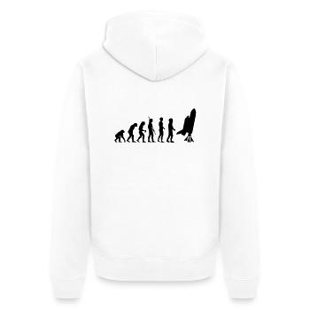 evolution_astronaut_g1 - Veste à capuche bio Premium Unisexe - blanc - Dos - Thijin (182cm)
