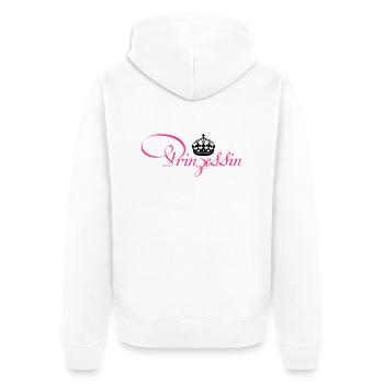 Princess with crown - Unisex Premium Organic Zip Hoodie - white - Back - Thijin (182cm)