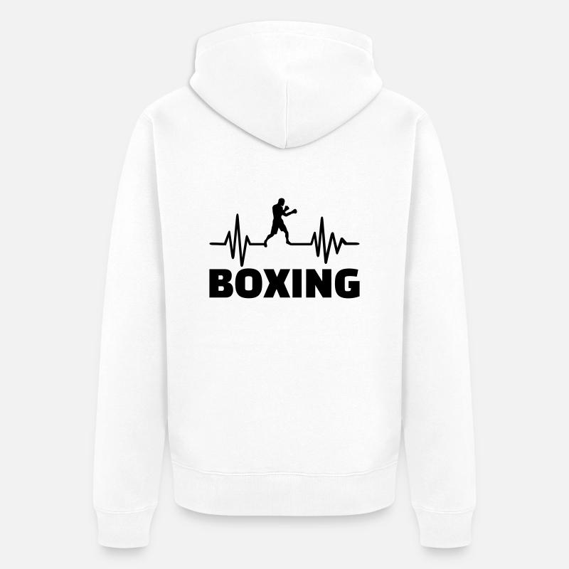 Boxe - Veste à capuche bio Premium Unisexe - blanc