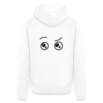 Les yeux de Cartoon - Veste à capuche bio Premium Unisexe - blanc - Dos - Thijin (182cm)