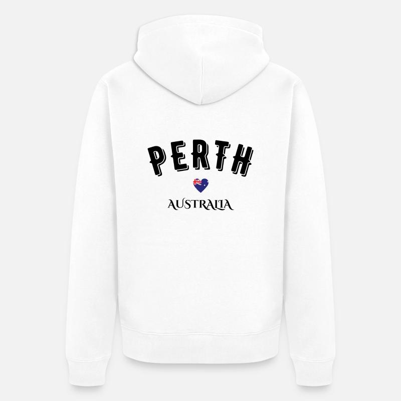 Perth australia - Veste à capuche bio Premium Unisexe - blanc