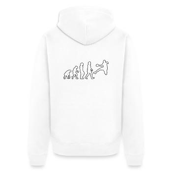 Handballverein Handballer Handballspieler Handball - Unisex Premium Bio Zip Hoodie - Weiß - Hinten - Thijin (182cm)