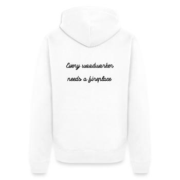 lumber forestry funny craftsmen design joke - Unisex Premium Bio Zip Hoodie - Weiß - Hinten - Thijin (182cm)