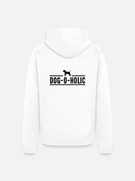 Dog Hund - Unisex Premium Bio Zip Hoodie - Weiß