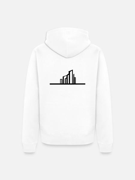Stadt Vektor Geschenkidee - Unisex Premium Bio Zip Hoodie - Weiß