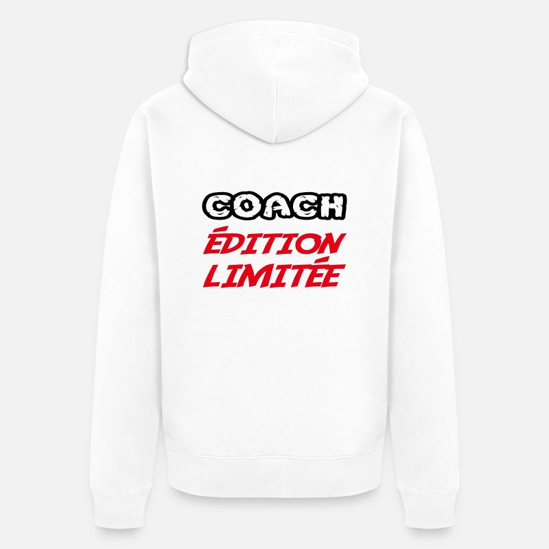 COACH édition limitée - Veste à capuche bio Premium Unisexe - blanc