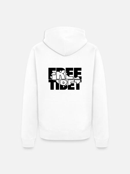 FREE TIBET BORDER - Unisex Premium Bio Zip Hoodie - Weiß