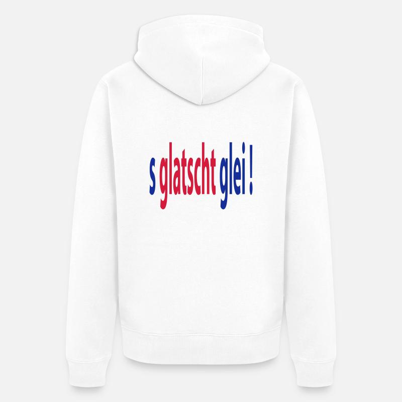 klatsch_gleich_orig - Veste à capuche bio Premium Unisexe - blanc