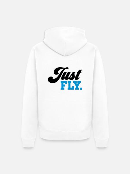 fliegen - Unisex Premium Bio Zip Hoodie - Weiß