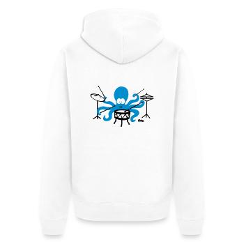 Octopus (c2) - Veste à capuche bio Premium Unisexe - blanc - Dos - Thijin (182cm)