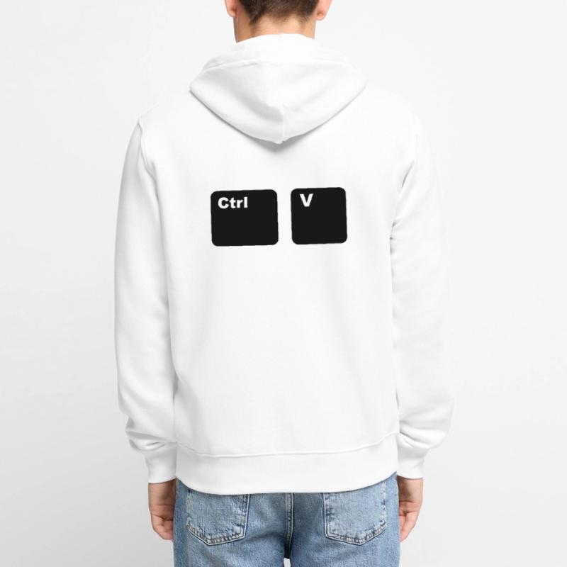 Ctrl + V Copy and Paste Unisex Premium Bio Zip Hoodie