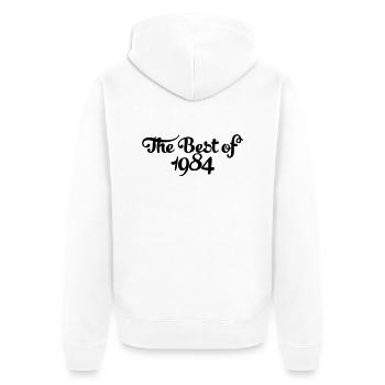 Geburtstag - Birthday - the best of 1984 (fr) - Veste à capuche bio Premium Unisexe - blanc - Dos - Thijin (182cm)