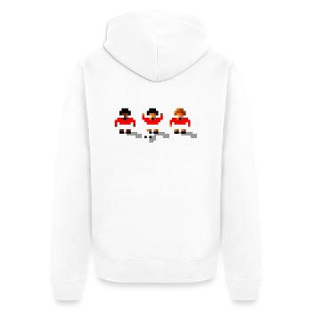 Soccer Red Team - Unisex Premium Organic Zip Hoodie - white - Back - Thijin (182cm)