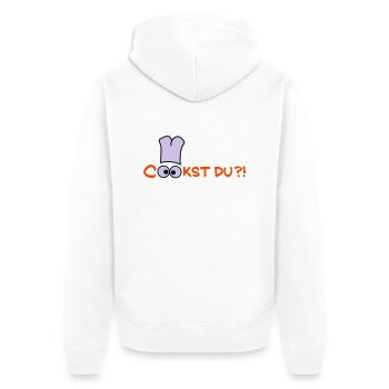 Cook st Du? - Unisex Premium Bio Zip Hoodie - Weiß - Hinten - Thijin (182cm)