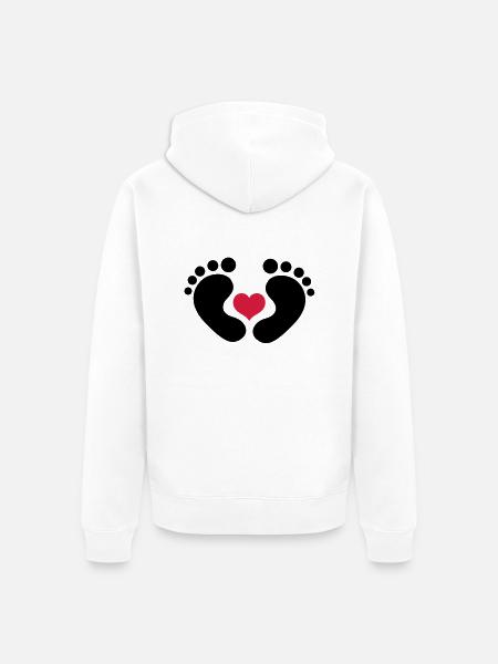 baby - Unisex Premium Organic Zip Hoodie - white