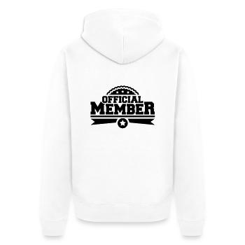 official_member_ty1 - Veste à capuche bio Premium Unisexe - blanc - Dos - Thijin (182cm)