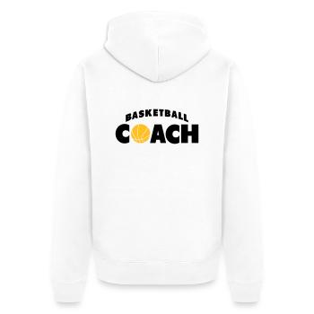 basketball coach - Veste à capuche bio Premium Unisexe - blanc - Dos - Thijin (182cm)