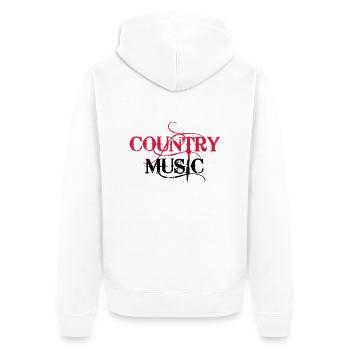 Country Music - Unisex Premium Bio Zip Hoodie - Weiß - Hinten - Thijin (182cm)