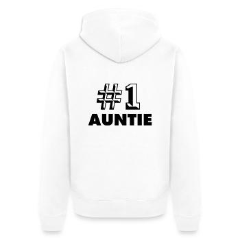 number one auntie - Veste à capuche bio Premium Unisexe - blanc - Dos - Thijin (182cm)