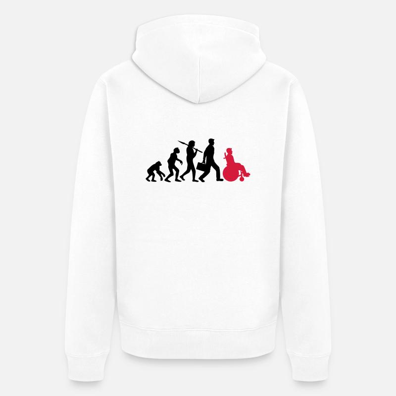 évolution silhouette développement obstacle gêne - Veste à capuche bio Premium Unisexe - blanc