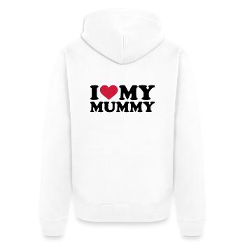 I love my Mummy - Unisex Premium Bio Zip Hoodie - Weiß - Hinten - Thijin (182cm)