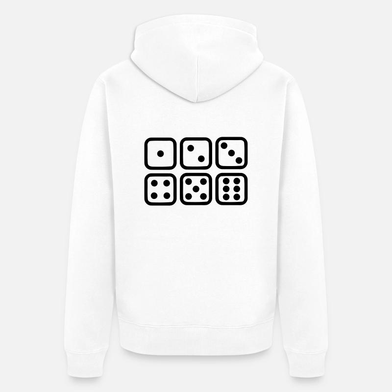Dé - Veste à capuche bio Premium Unisexe - blanc