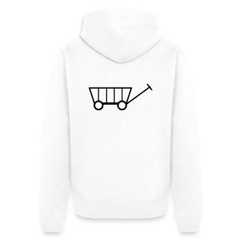 Carts - Unisex Premium Organic Zip Hoodie - white - Back - Thijin (182cm)