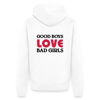 Good boys love bad girls - Veste à capuche bio Premium Unisexe - blanc - Dos - Thijin (182cm)