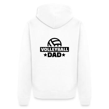 Volleyball - Unisex Premium Bio Zip Hoodie - Weiß - Hinten - Thijin (182cm)