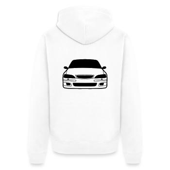 JDM Car eyes Accord | T-shirts JDM - Unisex Premium Organic Zip Hoodie - white - Back - Thijin (182cm)