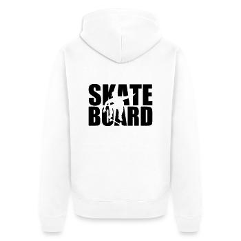 Skateboard - Veste à capuche bio Premium Unisexe - blanc - Dos - Thijin (182cm)
