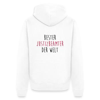 Justizbeamter Justizbeamtin Justiz Recht Gericht - Unisex Premium Bio Zip Hoodie - Weiß - Hinten - Thijin (182cm)