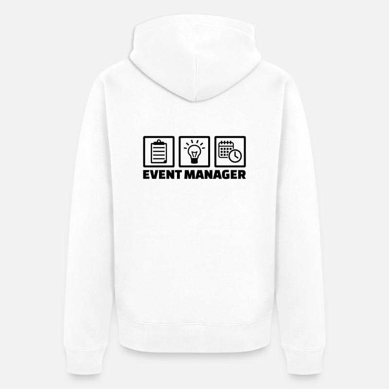 Event Manager - Veste à capuche bio Premium Unisexe - blanc