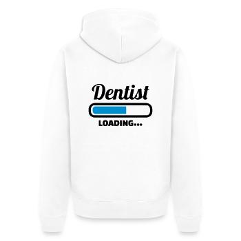 Zahnarzt - Unisex Premium Bio Zip Hoodie - Weiß - Hinten - Thijin (182cm)