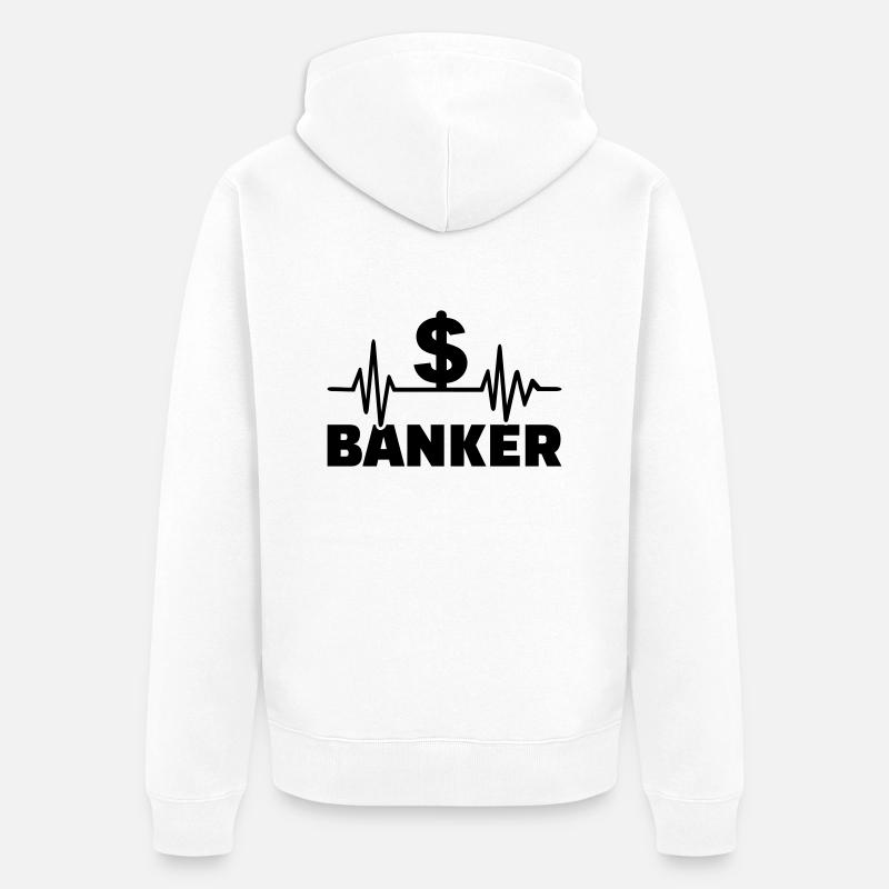 Banquier - Veste à capuche bio Premium Unisexe - blanc