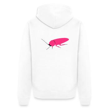 kakerlake - Unisex Premium Bio Zip Hoodie - Weiß - Hinten - Thijin (182cm)