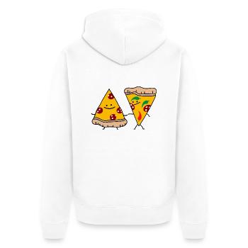 Couple de pizza - Veste à capuche bio Premium Unisexe - blanc - Dos - Thijin (182cm)