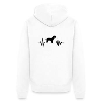 Cocker Spaniel - Unisex Premium Organic Zip Hoodie - white - Back - Thijin (182cm)