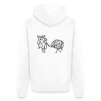 Coeur - Veste à capuche bio Premium Unisexe - blanc - Dos - Thijin (182cm)