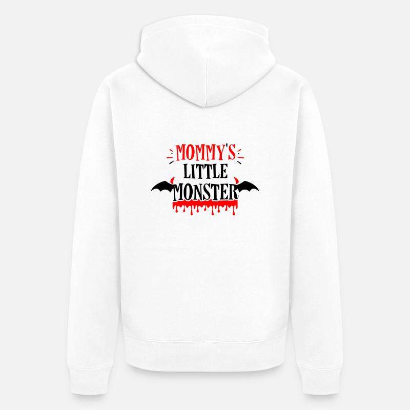 Le petit monstre de maman - Veste à capuche bio Premium Unisexe - blanc