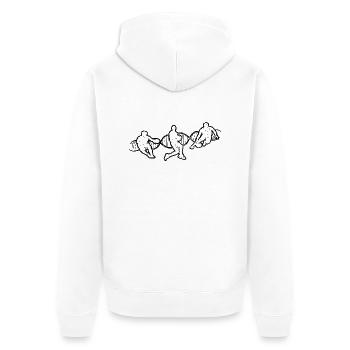 Amateurs de basket-ball Basketteurs de basket-ball - Veste à capuche bio Premium Unisexe - blanc - Dos - Thijin (182cm)