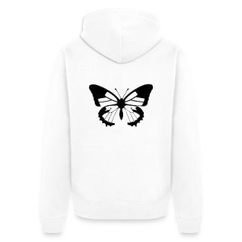 Butterfly Nature Butterflies Vector 10 - Unisex Premium Organic Zip Hoodie - white - Back - Thijin (182cm)