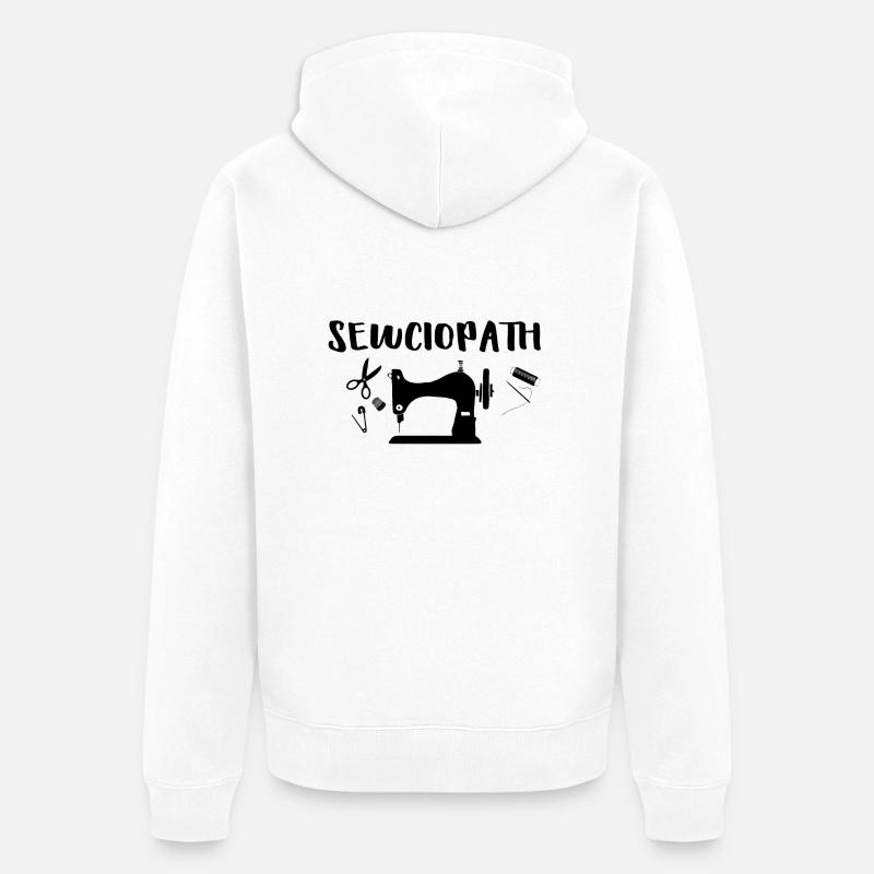 Sewciopath - Chemise d’égout - Veste à capuche bio Premium Unisexe - blanc