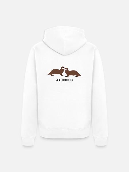 We need eachotter - Unisex Premium Bio Zip Hoodie - Weiß